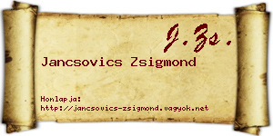 Jancsovics Zsigmond névjegykártya