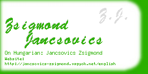 zsigmond jancsovics business card